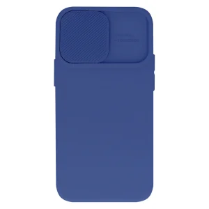 Силиконов калъф Camshield Soft за iPhone 15 Pro Max, Тъмно син 4