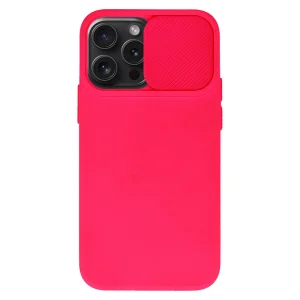 Силиконов калъф Camshield Soft за iPhone 15 Pro Max, Розов