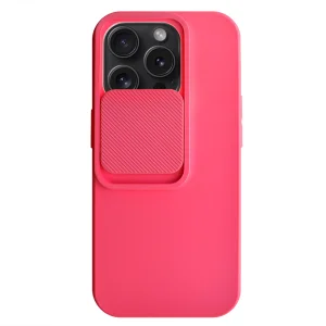 Силиконов калъф Camshield Soft за iPhone 15 Pro, Розов