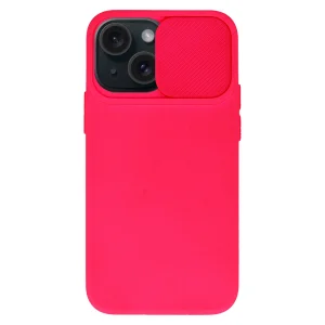 Силиконов калъф Camshield Soft за iPhone 15, Розов