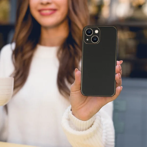Удароустойчив калъф Luxury за iPhone 15 Plus, Черен 4