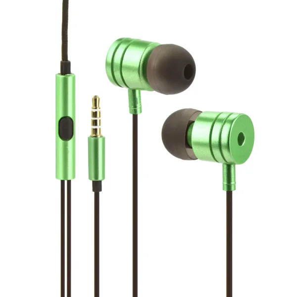 Слушалки с микрофон MI Metallic, Зелен 1