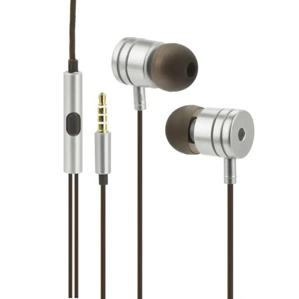 Слушалки с микрофон MI Metallic, Сребрист 1