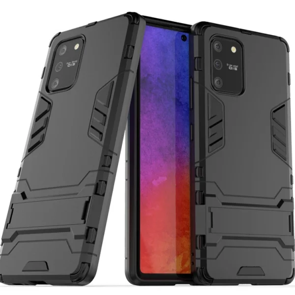 Shockproof Back Cover with Stand for Samsung Galaxy S10 Lite / Galaxy A91, Black 1