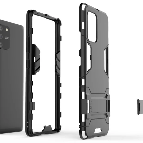 Shockproof Back Cover with Stand for Samsung Galaxy S10 Lite / Galaxy A91, Black 2
