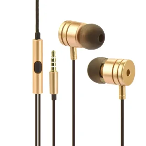 Слушалки с микрофон MI Metallic, Златист