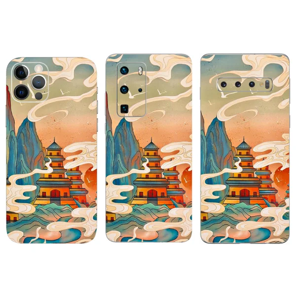 Custom Cut Phone Film Protector (Back), 3D Fairy Tale Towers 1
