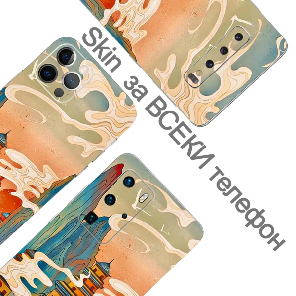 Custom Cut Phone Film Protector (Back), 3D Fairy Tale Towers 2