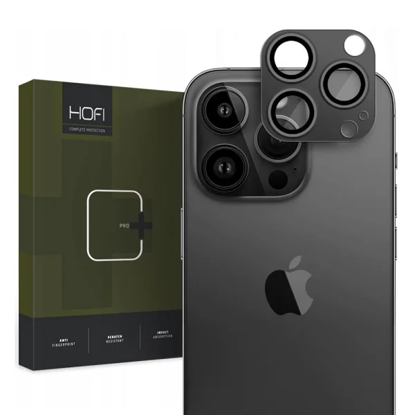 Стъклен Протектор HOFI за камерата на iPhone 15 Pro / 15 Pro Max, Черен 1