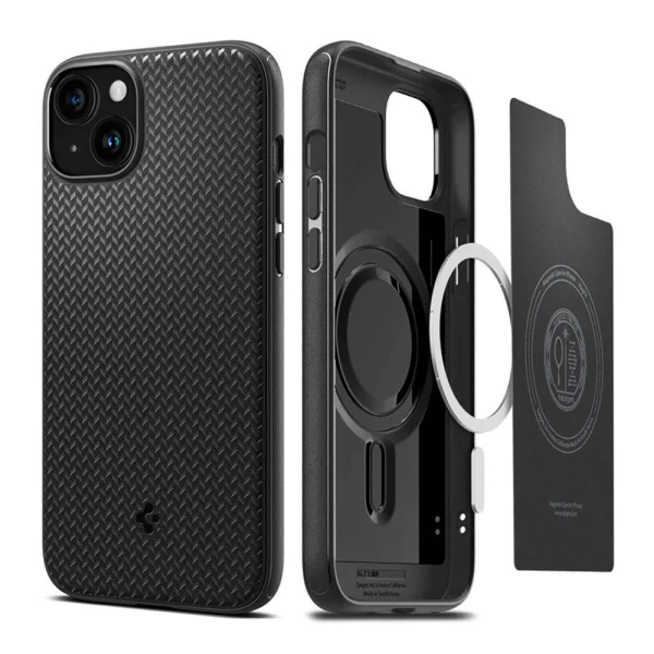 Spigen Mag Armor MagSafe Case for iPhone 15 Plus, ACS06671, Black 4
