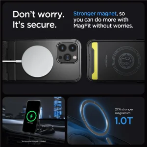 Калъф Spigen Rugged Armor Mag MagSafe за iPhone 15 Pro, ACS06703, Черен 6