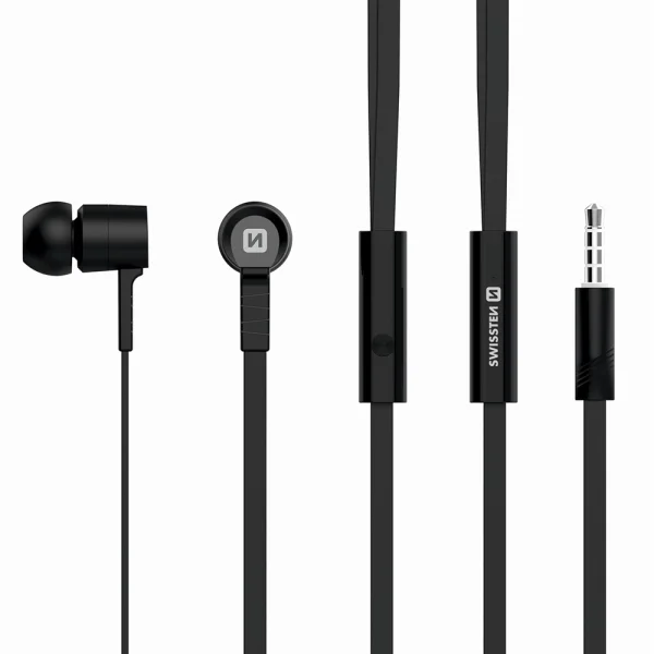 Headphones with microphone SWISSTEN, Rainbow YS-D2, Jack 3.5mm, Black 1