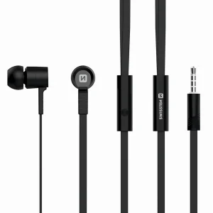 Слушалки с микрофон SWISSTEN, Rainbow YS-D2, Jack 3.5mm, Черен