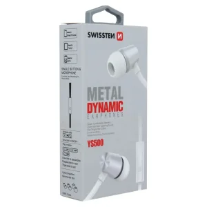 Earphones with Microphone SWISSTEN Dynamic YS500, Jack 3.5mm, Silver 4