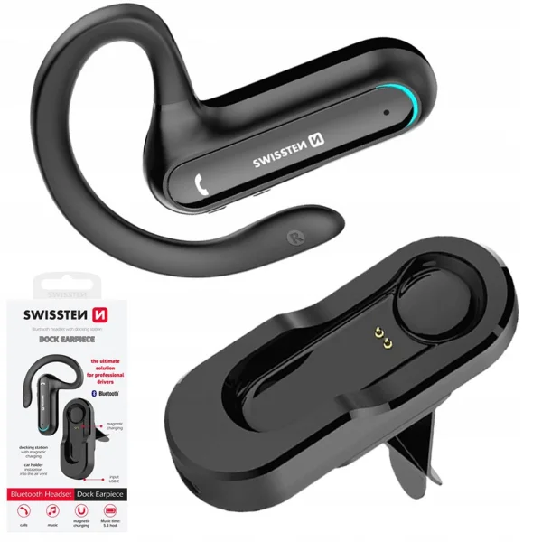 Bluetooth Handsfree Earpiece SWISSTEN Dock Earpiece, Black 3