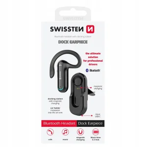 Bluetooth Handsfree Earpiece SWISSTEN Dock Earpiece, Black 4