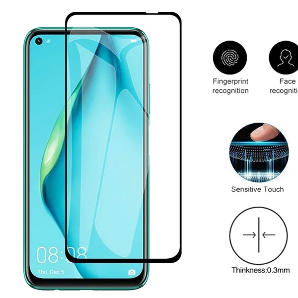 Стъклен Протектор Full Glue 5D за Huawei P40 Lite, Черен 4