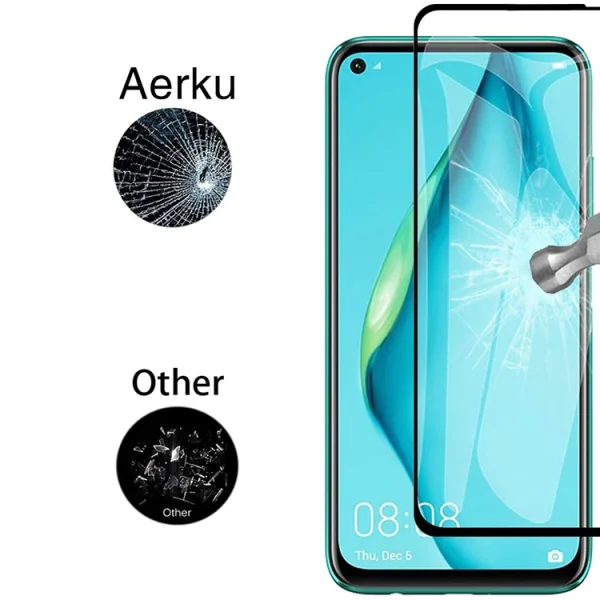 Стъклен Протектор Full Glue 5D за Huawei P40 Lite, Черен 2