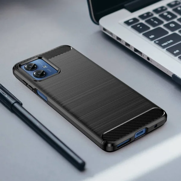 Силиконов Калъф Carbon за Motorola Moto G14, Черен 3