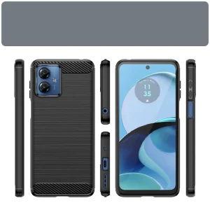 Силиконов Калъф Carbon за Motorola Moto G14, Черен 4