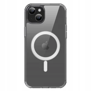 Удароустойчив калъф MagSF за iPhone 15 Plus, Прозрачен