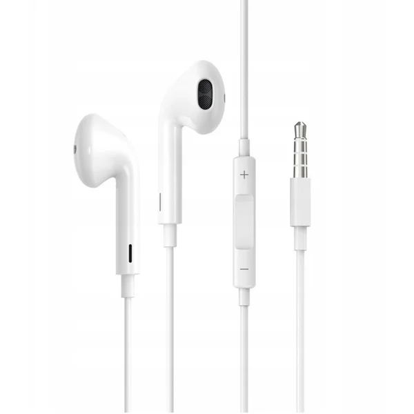 Слушалки с микрофон Prestico HF3, 3.5 mm, Бял 1