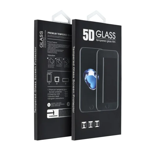 5D Full Glue Tempered Glass Protector for iPhone 15 Plus, Black 3