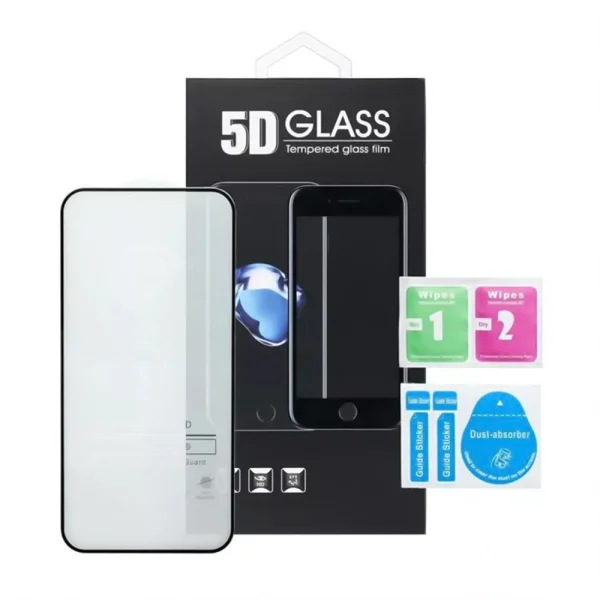 5D Full Glue Tempered Glass Protector for iPhone 15 Pro, Black 2