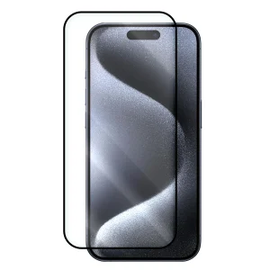 Стъклен Протектор 5D Full Glue за iPhone 15 Pro, Черен