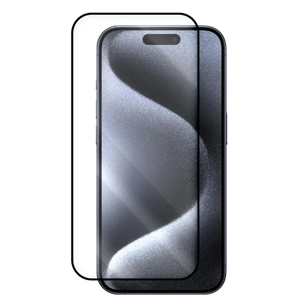 Стъклен Протектор 5D Full Glue за iPhone 15 Pro Max, Черен 1