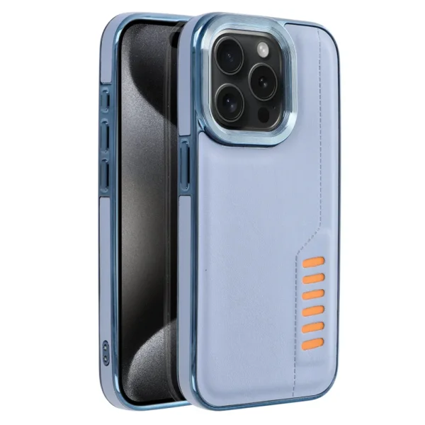 Удароустойчив калъф MILANO за iPhone 15 Pro, Син 3