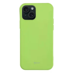 Силиконов калъф Roar Colorful за iPhone 15, Лайм