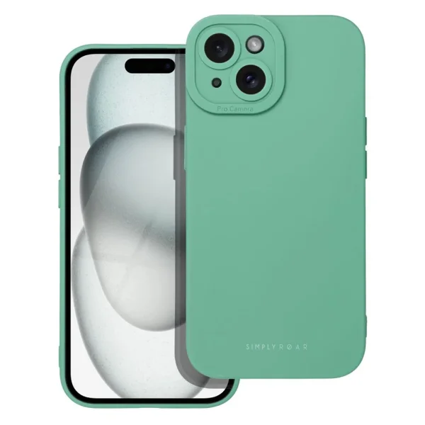 Силиконов калъф Simply Roar за iPhone 15, Зелен 2