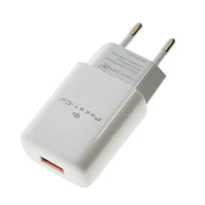 Charger 220V Prestico F7S, 1xUSB, with Lightning cable, 2.4A, White 3