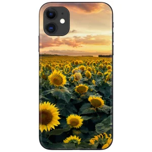 Фолио протектор за гърба на IPhone 11, Слънчогледи 3D