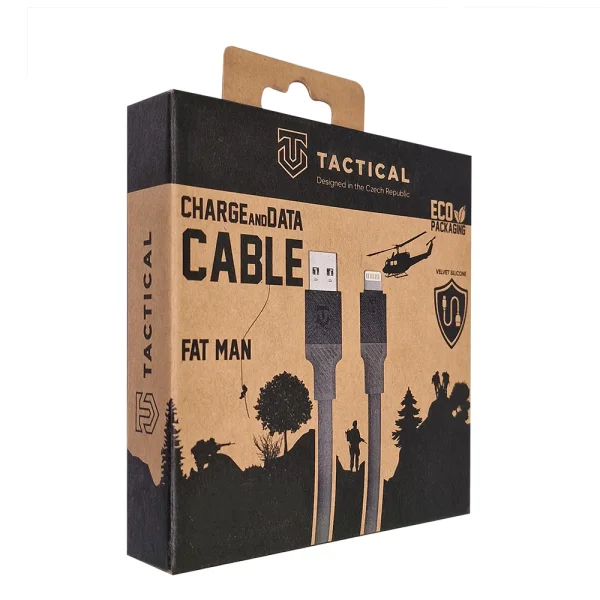 Tactical Fat Man Cable from USB-A to Lightning, 1m, Grey 2