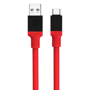 Кабел Tactical Fat Man от USB-A към USB-C, 1m, Червен