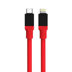 Кабел Tactical Fat Man от USB-C към Lightning, 1m, Червен