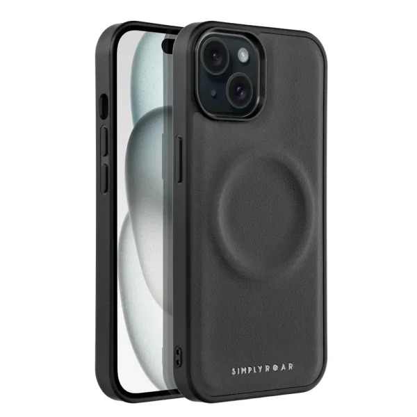 Удароустойчив калъф Roar Morning за iPhone 15, Черен 1