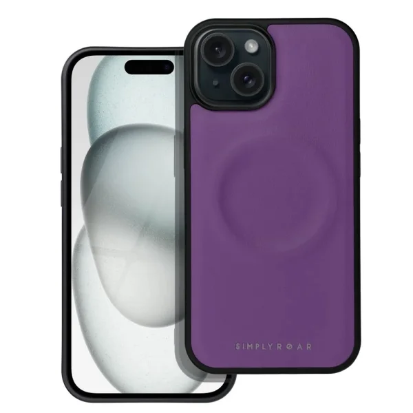 Удароустойчив калъф Roar Morning за iPhone 15, Лилав 2