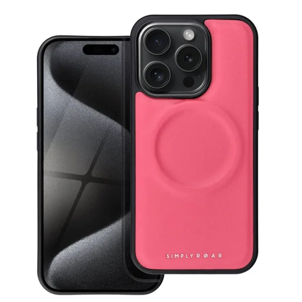 Shockproof case Roar Morning for iPhone 15 Pro, Pink 2