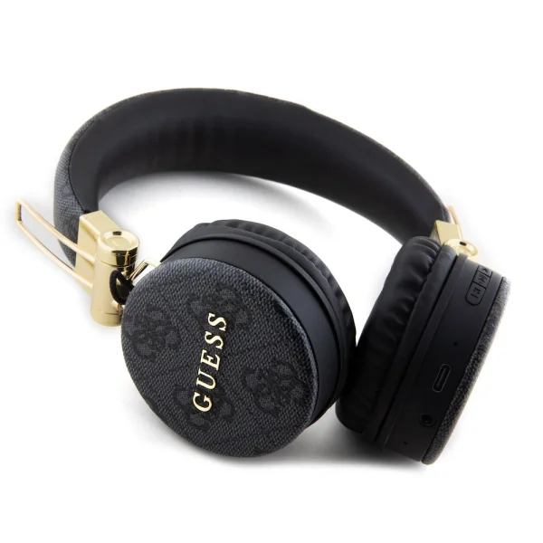 Wireless Headphones GUESS, PU 4G Metal Logo, Bluetooth, Stereo, GUBH704GEMK, Black 3