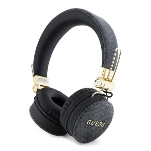 Безжични слушалки GUESS, PU 4G Metal Logo, Bluetooth, Stereo, GUBH704GEMK, Черен