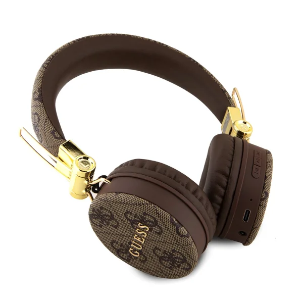 Безжични слушалки GUESS, PU 4G Metal Logo, Bluetooth, Stereo, GUBH704GEMW, Кафяв 3