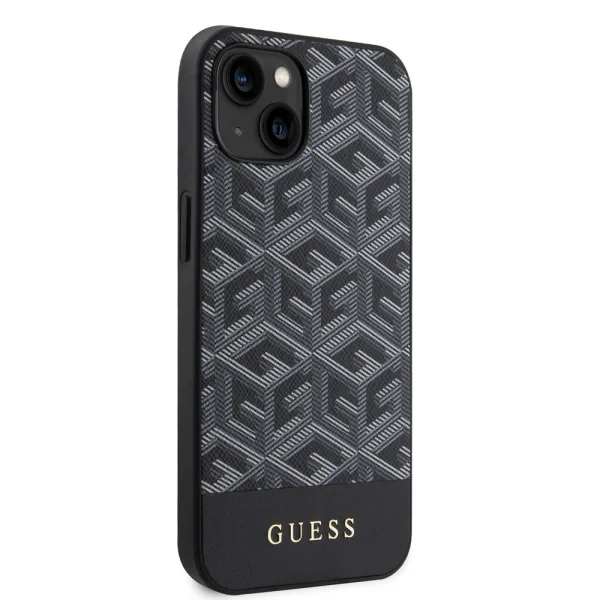 GUESS Case, PU G Cube MagSafe for iPhone 14, GUHMP14SHGCFSEK, Black 2