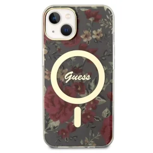 Калъф GUESS, Flowers IML MagSafe Compatible за iPhone 14, GUHMP14SHCFWSA, Цветя