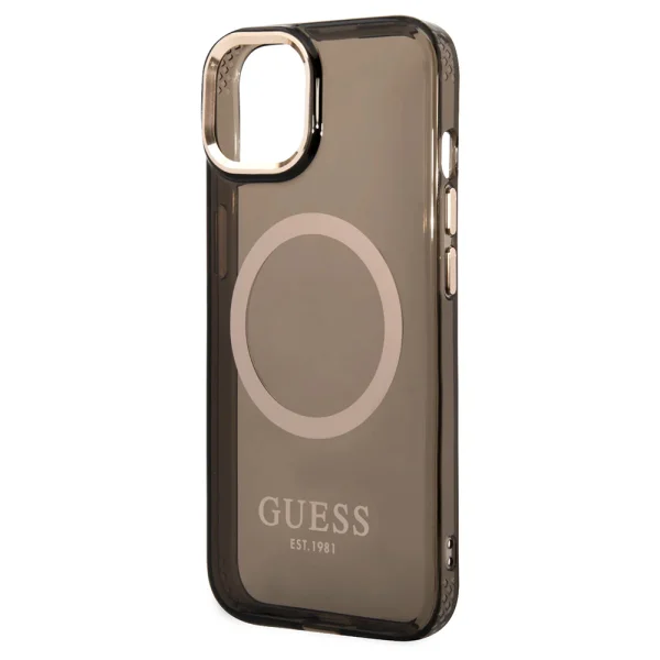 Калъф GUESS, Translucent MagSafe Compatible за iPhone 14, GUHMP14SHTCMK, Черен 4