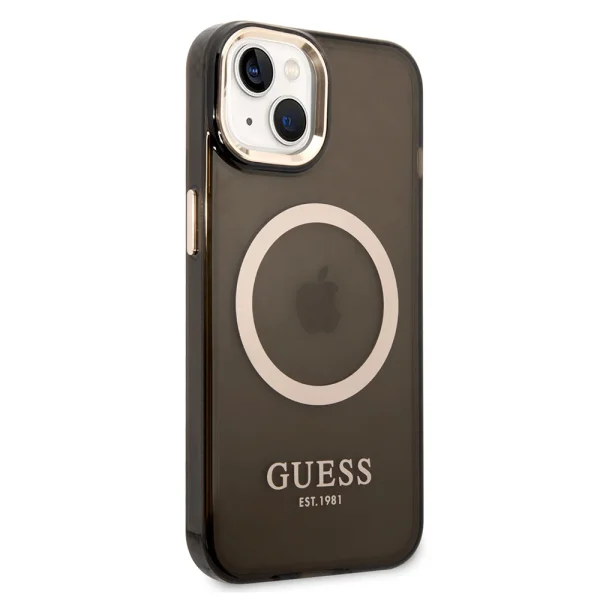 Калъф GUESS, Translucent MagSafe Compatible за iPhone 14, GUHMP14SHTCMK, Черен 2