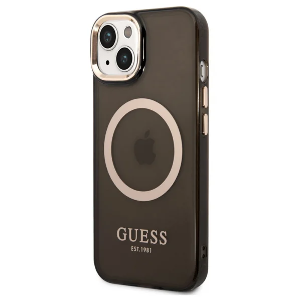 Калъф GUESS, Translucent MagSafe Compatible за iPhone 14, GUHMP14SHTCMK, Черен 3