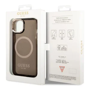 Калъф GUESS, Translucent MagSafe Compatible за iPhone 14, GUHMP14SHTCMK, Черен 5